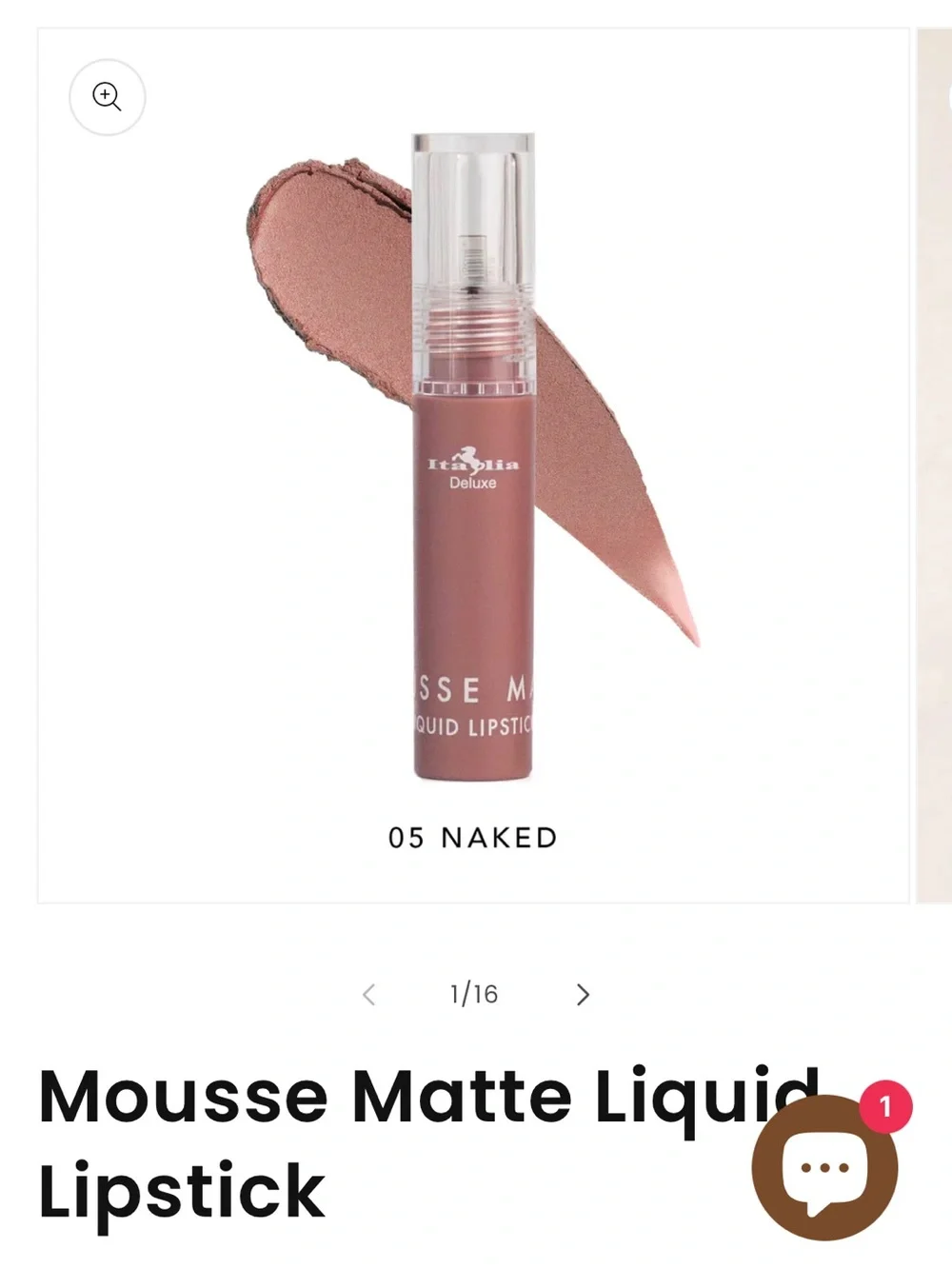 Italia Deluxe Mousse Matte Liquid Lipstick — Naked
